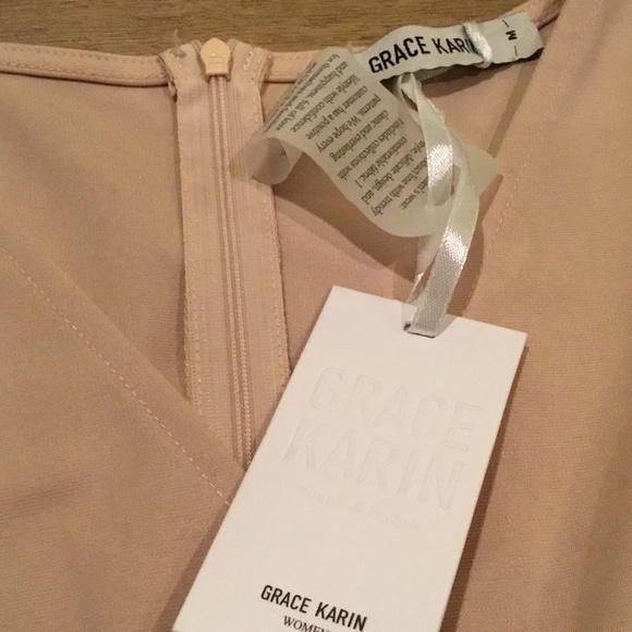 NWT Grace Karin Champagne Sequin Cocktail Party Dress Size Medium - Picture 6 of 7